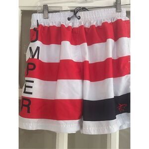 BNWOT size medium men’s swim trunks red white and blue jumpers